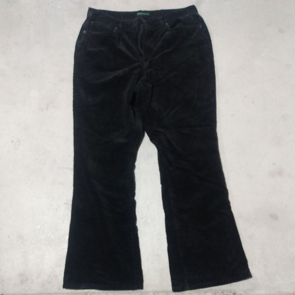 Ralph Lauren LAUREN JEANS CO Black Corduroy Soft Velvet Pants